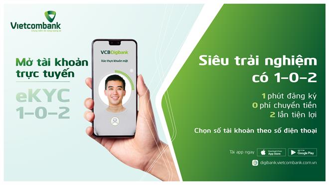 Mở tài khoản ngân hàng online Vietcombank