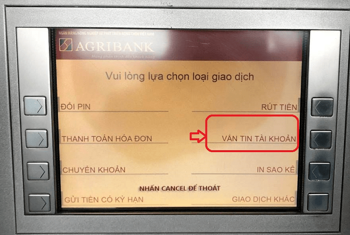 Kiểm tra số dư khả dụng tại cây ATM