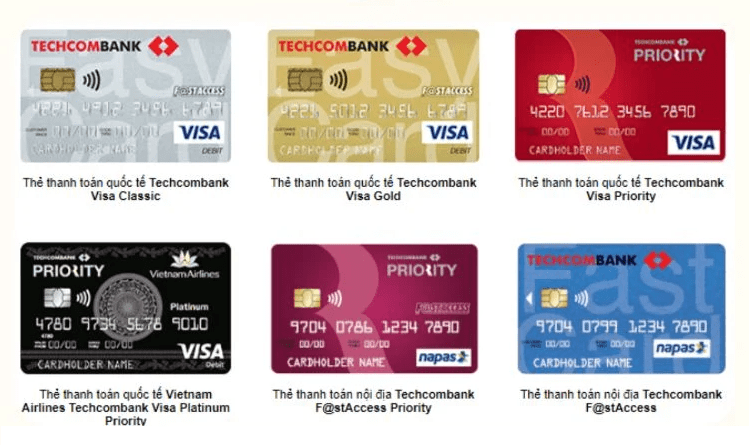 Thẻ thanh toán quốc tế Techcombank